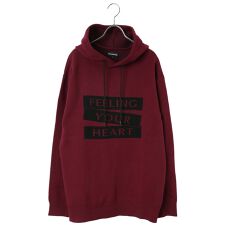 セマンティックデザイン ストレッチウォッシャブル ロゴ ルーズニットプルパーカー