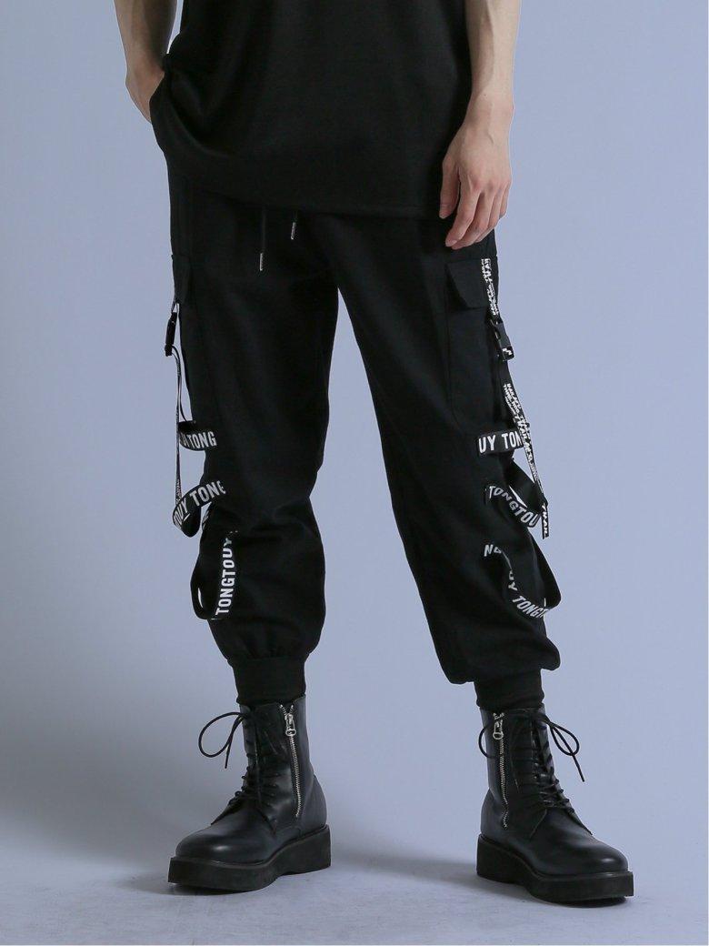 パンツ semantic design cargo pants XL セマンティックデザイン テープ カーゴパンツ | セマンティック