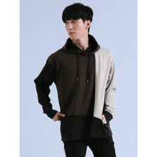 セマンティックデザイン ダンボール 配色切替 長袖プルパーカー