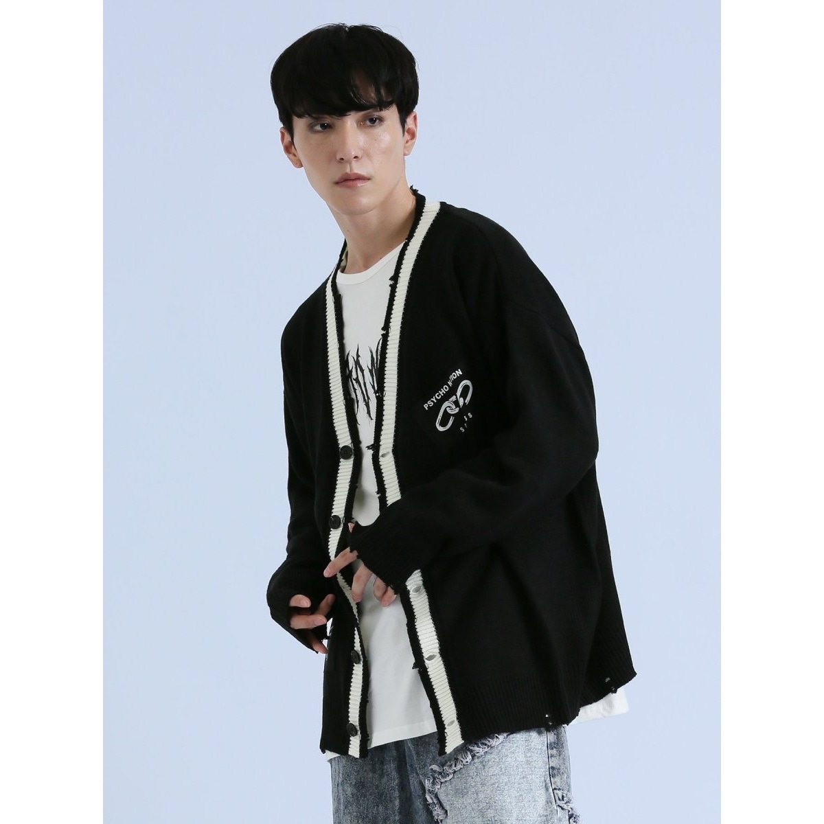 セマンティックデザイン×PSYCHONATION アイコンワッペン ニット