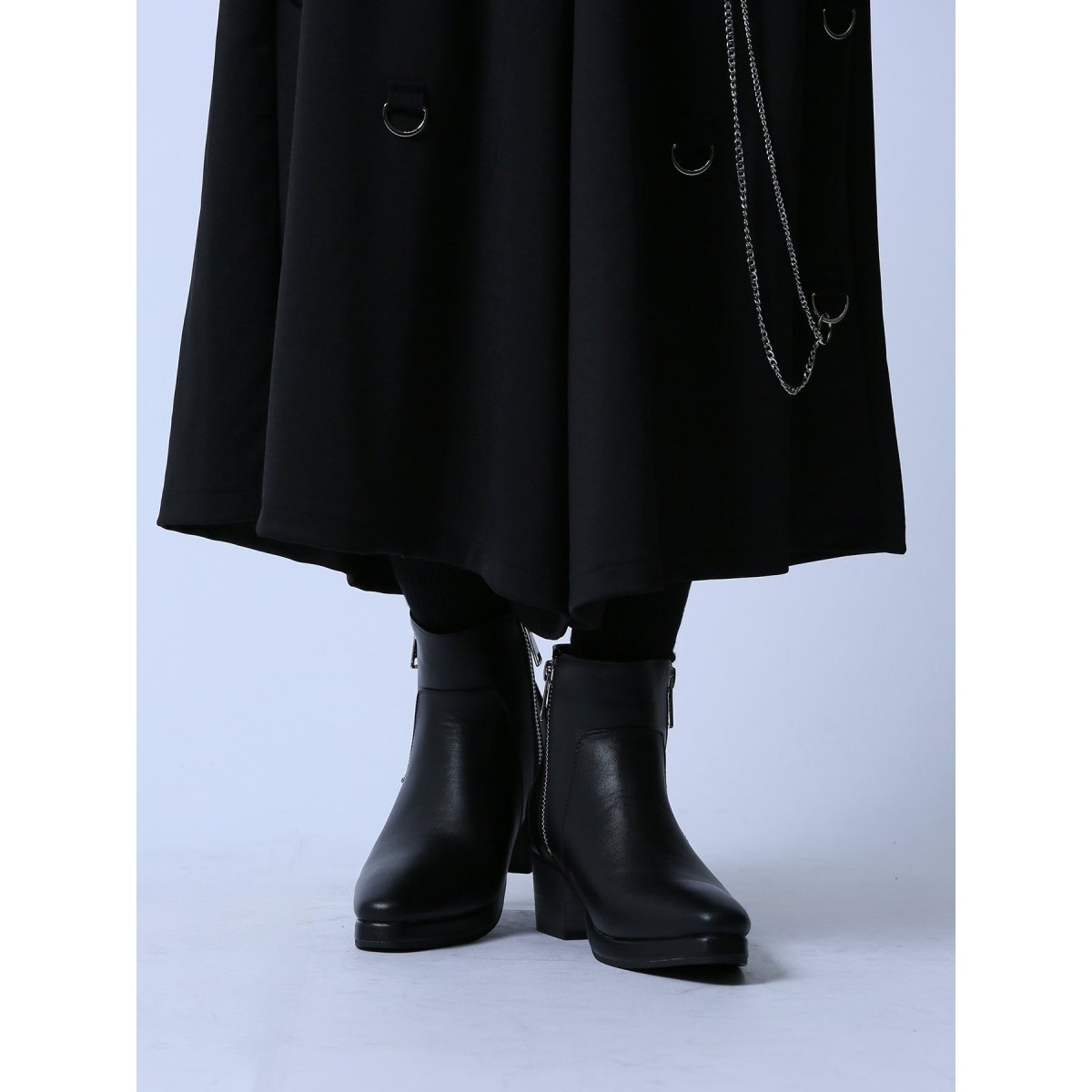 セマンティックデザイン ダブルジップ ヒールブーツ | セマンティック