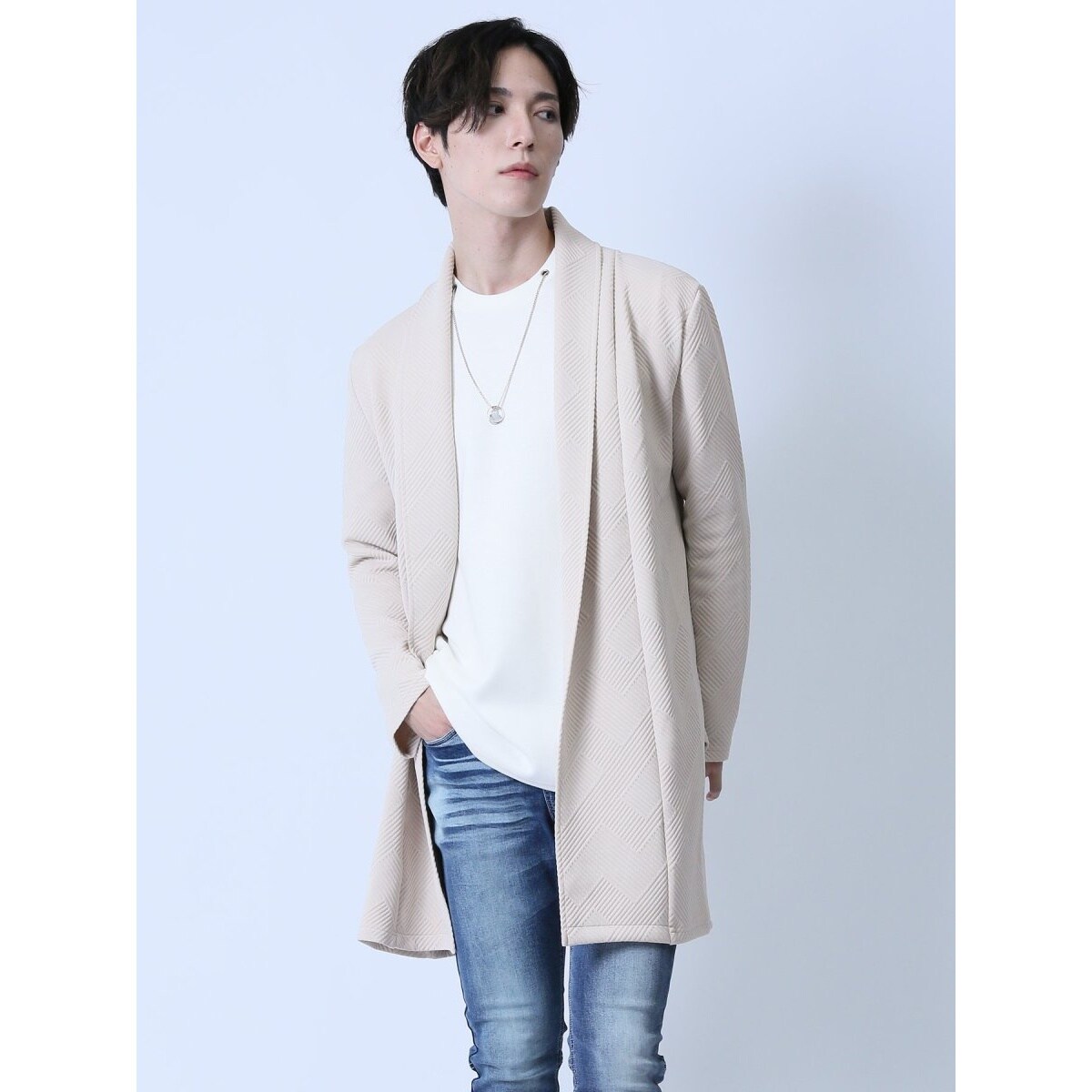 黒 カシミアスエード カーディガン akm ブルゾン1piu1uguale3 フェイク