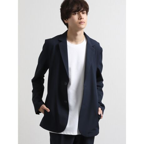 セマンティックデザイン エステル4WAYストレッチ セットアップ2ボタン 