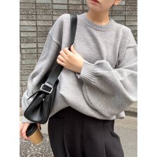 ドロー/DRAW ハンドウォッシャブル ビッグシルエット クルーニット 
