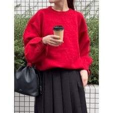 ドロー/DRAW ハンドウォッシャブル ビッグシルエット クルーニット （ユニセックス）