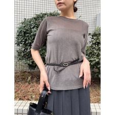 ドロー/DRAW シアー ベロアプルオーバー