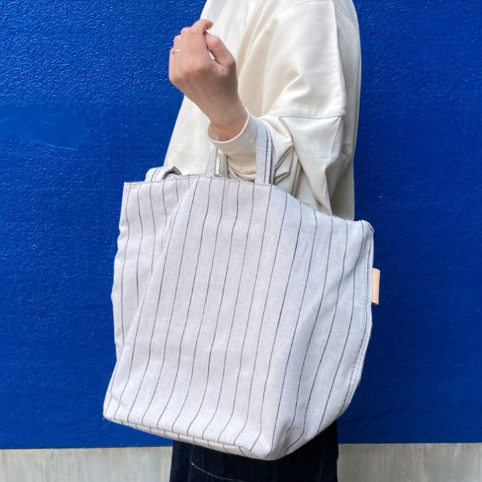 リネンピンストライプ 2WAYトート | アースメイド(EARTHMADE) | マルイ