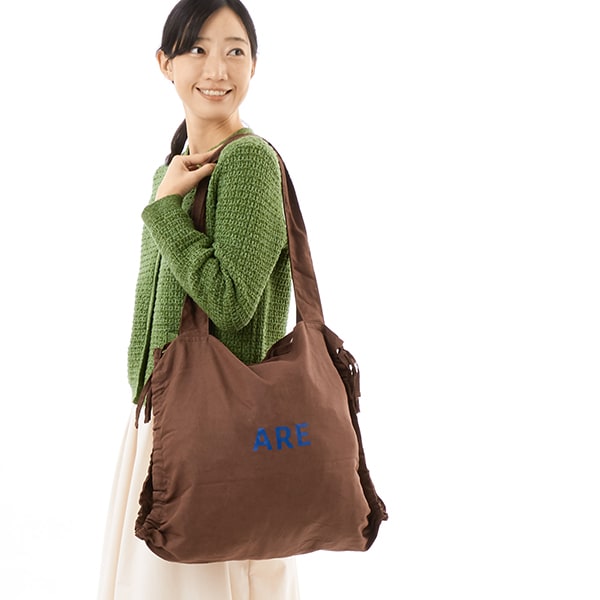 [�}���C]SIDE GATHER MIX SHOULDER/�A�[�X���C�h�iEARTHMADE�j �`���R