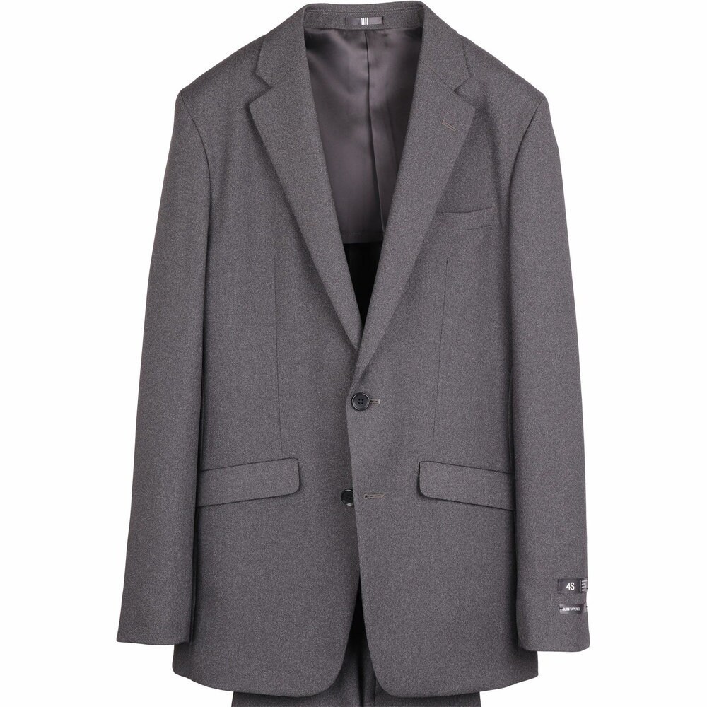 standard！ダックス秋冬シングルスーツ92AB3 グレー M相当 秋冬【SLIM TAPERED】2釦シングルスーツ ノータック/グレー