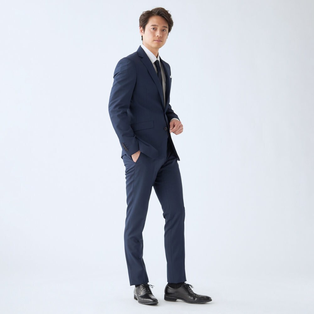 CLASSICO TAPERED】【春夏】スリーピーススーツ ワンタック/ネイビー