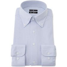 スーツセレクト(SUIT SELECT)の【WEB限定】ボタンダウン長袖ワイシャツ ブルードビー ノーアイロン ストレッチ素材