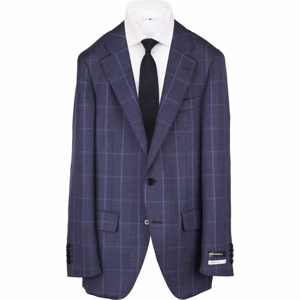 SUIT SELECT チェック柄 ビジネススーツ　スーツセレクト SLIM TAPERED_2】【春夏】2釦シングルスリーピーススーツ 0