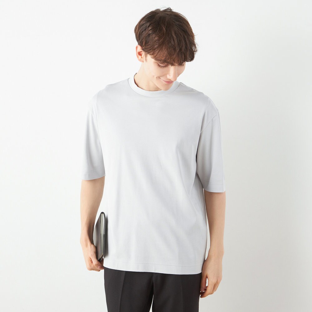 スーツ屋が作った】BIZ Tシャツ 汗じみ防止Tシャツ アイスグレー