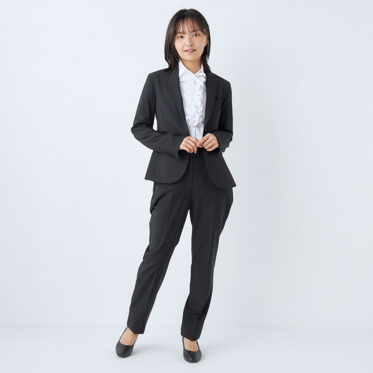 SUIT SELECT × Samantha Thavasa】洗える2釦テーラードジャケット 黒