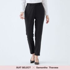 【SUIT SELECT × Samantha Thavasa】洗えるペンシルシルエットパンツ 黒