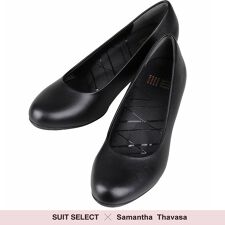 【SUIT SELECT × Samantha Thavasa】ブラックパンプス 定番 ラウンドトゥ