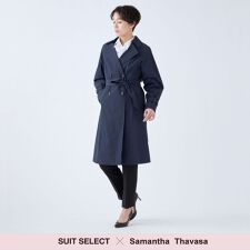 【SUIT SELECT × Samantha Thavasa】バックプリーツ・トレンチコート