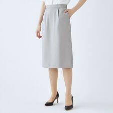 スーツセレクト(SUIT SELECT)の【オールシーズン】洗えるスカート ストレッチツイル素材  グレー フレアスカート ウォッシャブル