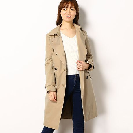 はっ水加工）ダブルトレンチ＆ベルテッドコート 【BL】 | スーツ  