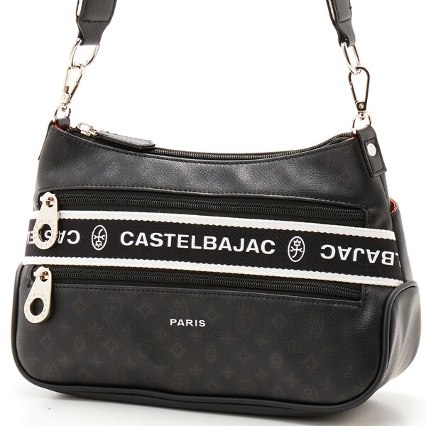 CASTELBAJAC チャーム付き エンボスロゴ 2way ハンドバッグ