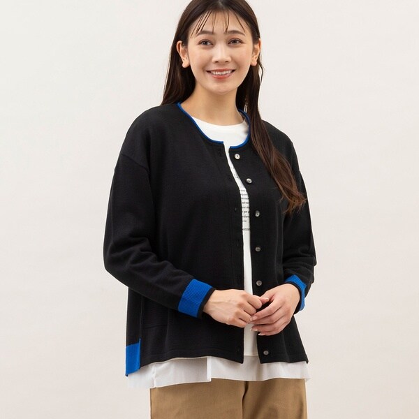 バイカラーニットカーディガン | ミゼール(missel) | マルイウェブチャネル