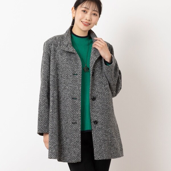 千鳥柄スタンドカラーコート | ミゼール(missel) | マルイウェブチャネル