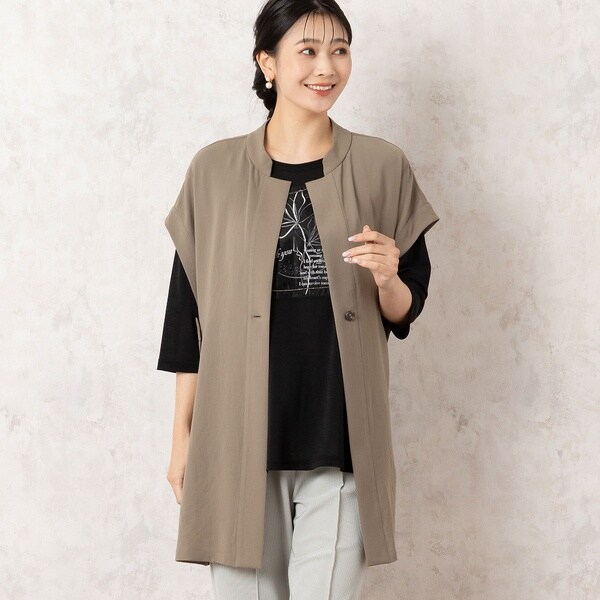 スローブイエナ/slobe iena フレンチリネンコットンベスト 麻 ジレ SLOBE IENA（スローブイエナ）の「リネン混ジレ（ベスト）」 - WEAR