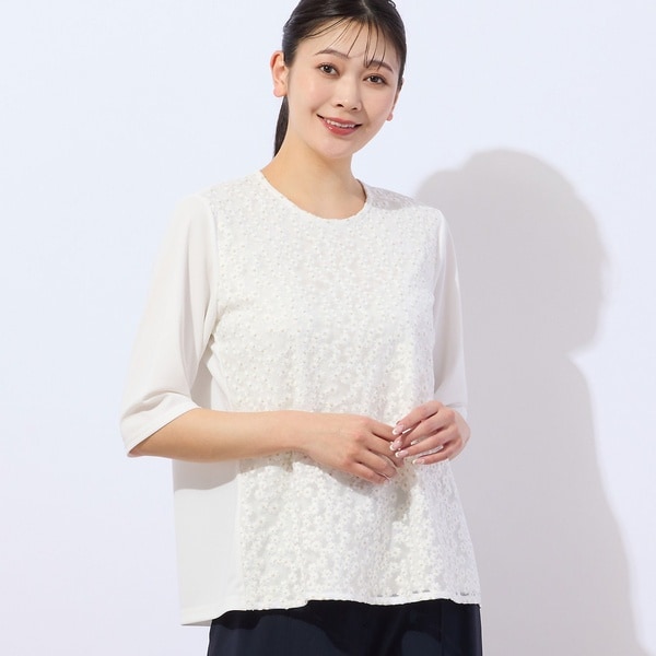 今季新作新品半額 ミゼール missel Lサイズ 刺繍キラキラTシャツ