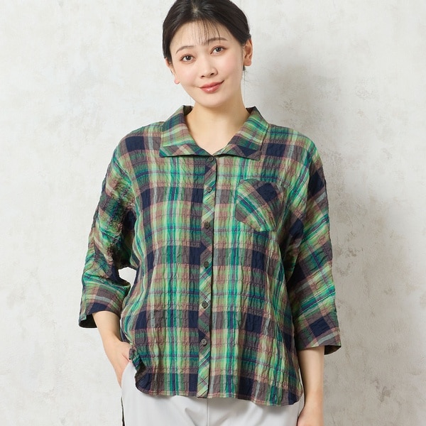 洗える】テンセルリネンベーシック シャツ | 自由区(JIYU-KU