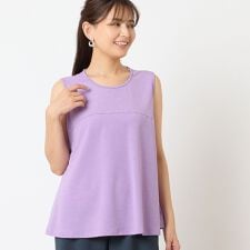 【洗える・3L/4Lサイズあり】ノースリーブAライントップス