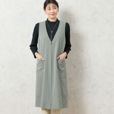 【洗える】千鳥柄ジャンパースカート