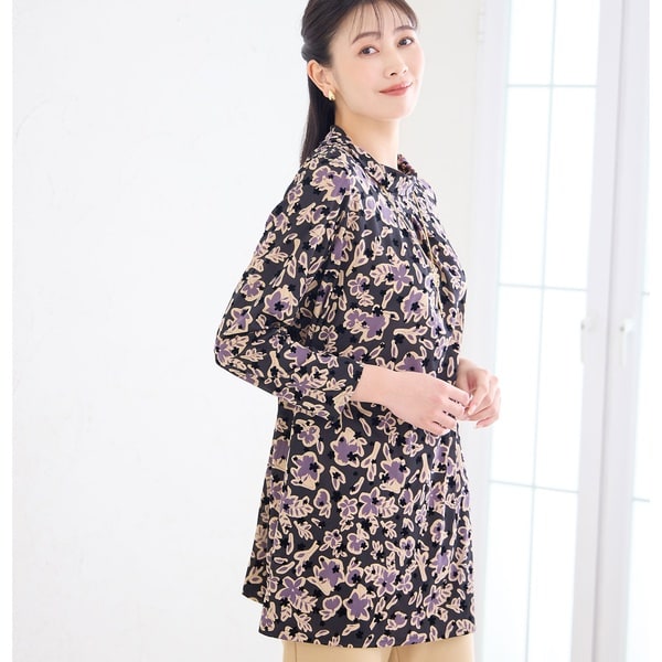 洗える・日本製・3L/4Lサイズあり】ペイズリー柄チュニック | ミゼール