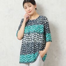 【洗える・アンサンブル可能】幾何柄Tシャツ