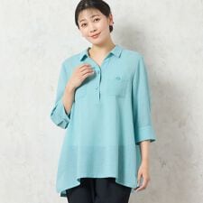 【洗える・接触冷感】スキッパーブラウス