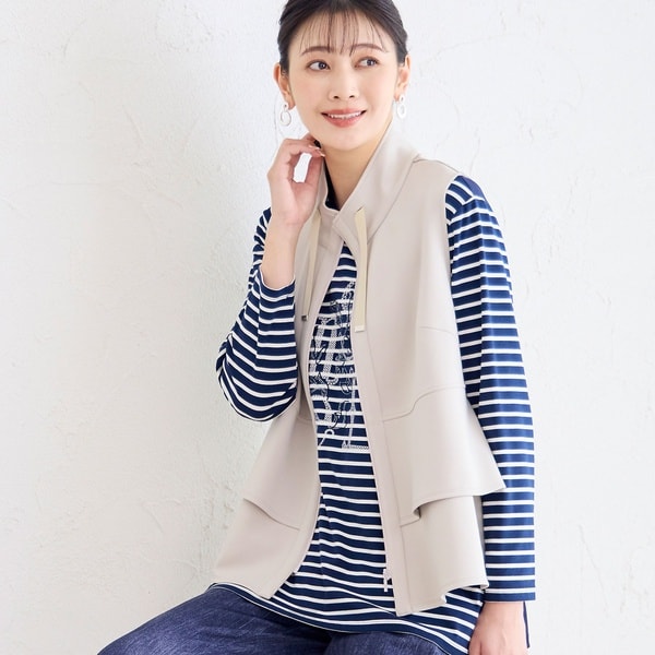 IENA ＆NAVY 2way ウールベスト　ナチュラル ＆NAVY 2way ウールベスト | イエナ(IENA) | マルイウェブチャネル