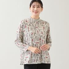 【洗える・日本製・3L/4Lサイズあり】コスメ柄カットソー