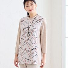 【洗える・3L/4Lサイズあり・日本製】ジャカードトップス