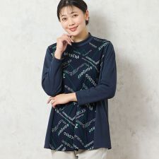 【洗える・3L/4Lサイズあり・日本製】ジャカードトップス