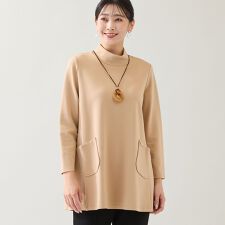 【保温性・洗える】パッチポケットチュニック