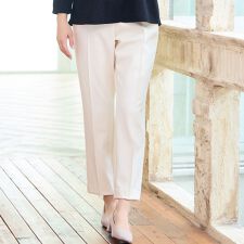 【あったか素材・洗える・3L/4Lサイズあり】両面起毛ピンタックパンツ