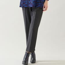 【あったか素材・洗える・3L/4Lサイズあり】両面起毛ピンタックパンツ