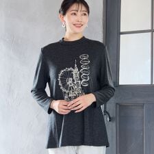 【洗える・日本製・3L/4Lサイズあり】時計塔柄カットソー