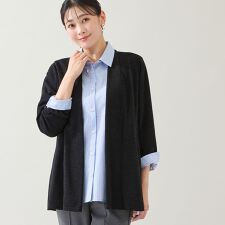 ミゼール(missel)の【洗える・日本製・アンサンブル可能】着流しカーディガン