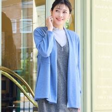 ミゼール(missel)の【洗える・日本製・アンサンブル可能】着流しカーディガン