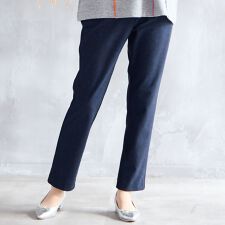 【暖かパンツ・洗える・日本製・3L/4Lサイズ】デニム柄裏起毛パンツ