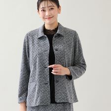 【セットアップ可】ツイード柄ペプラムジャケット