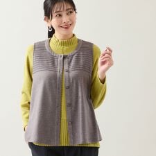 【洗える・3L/4Lサイズあり】ふんわり起毛ベスト
