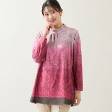 【洗える・日本製・3L/4Lサイズあり】ペイズリー柄チュニック