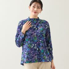 【洗える・日本製・3L/4Lサイズあり】フラワーガーデンカットソー