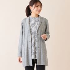 【洗える・アンサンブル可・3L/4Lサイズあり】ソフトニットカーディガン